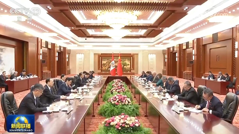 赵乐际会见秘鲁总统