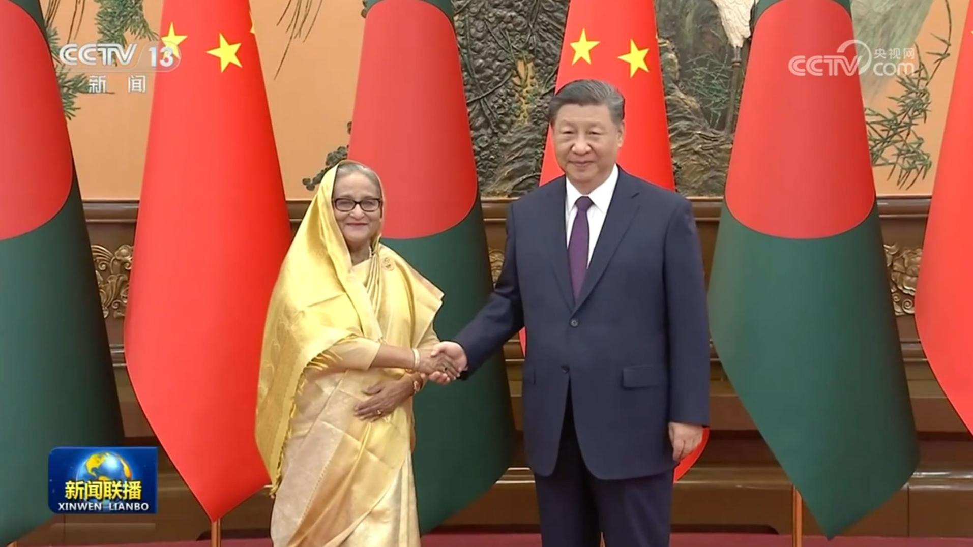 习近平会见孟加拉国总理