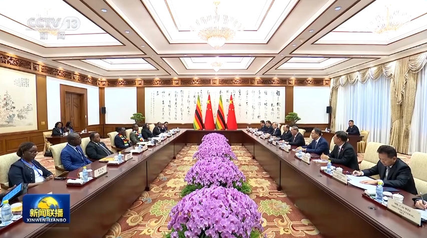 李强会见津巴布韦总统