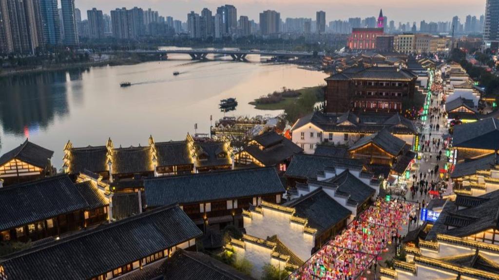 City view of Changde, China's Hunan