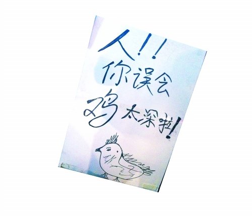 郑州熟食商贩生意惨淡 打标牌"人误会鸡太深"