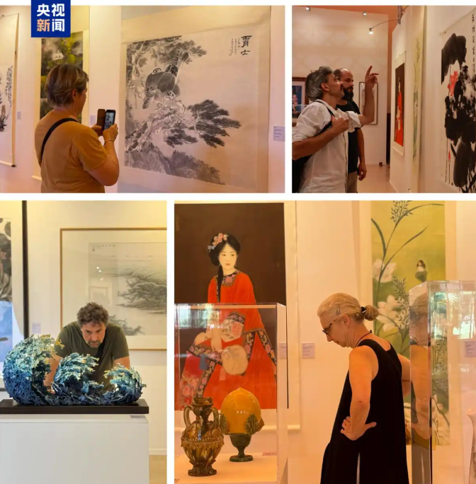 “光影同辉 美美与共”——庆祝中意建交55周年艺术特展现场