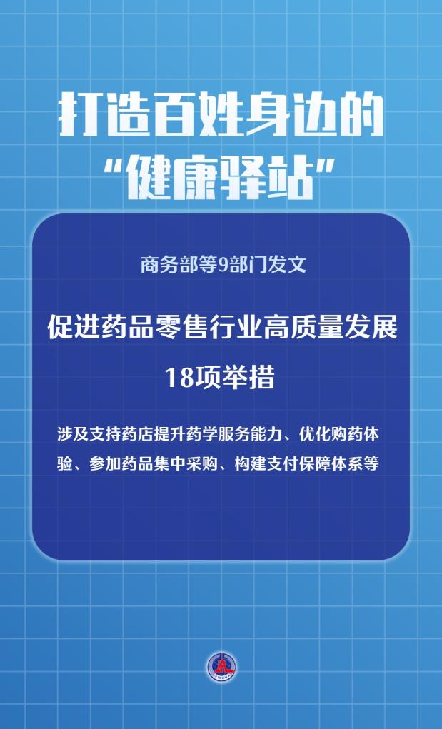 打造“健康驿站”！9部门发文促药品零售业高质量发展