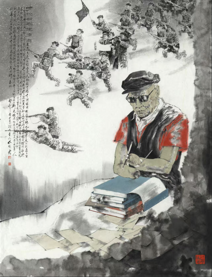 孔维克 《时代楷模朱彦夫》 152cm&times;200cm