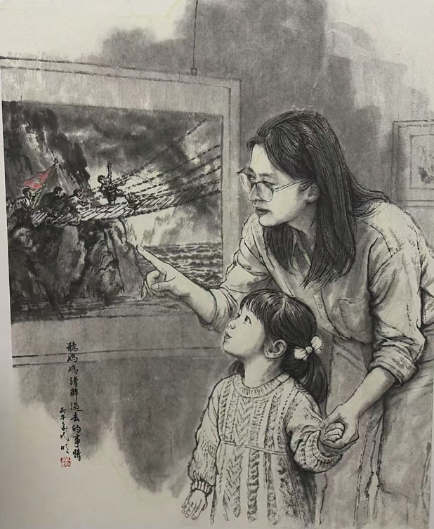 蒋代明 《听妈妈讲那过去的事情》 67cm&times;85cm