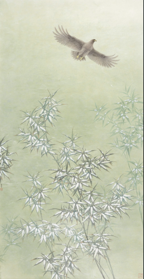 万芾 《傲雪凌霜》 100cm&times;200cm