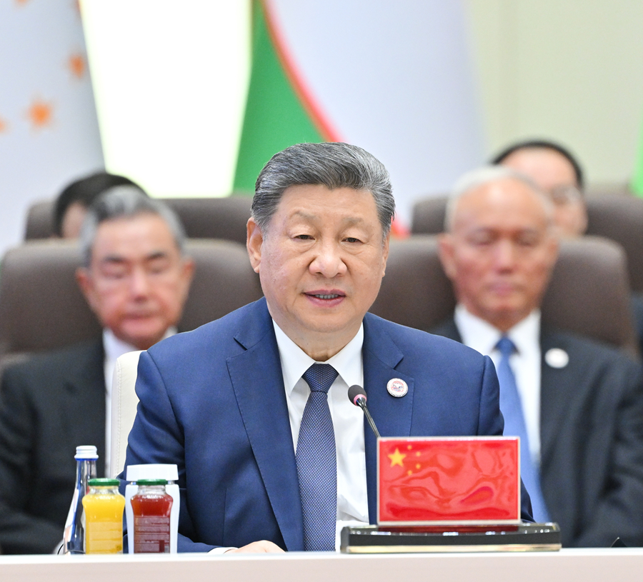 当地时间9月1日下午，国家主席习近平在比什凯克出席&ldquo;上海合作组织+&rdquo;会议并发表题为《共同倡导平等有序的世界多极化　实现更加公正合理的全球治理》的重要讲话。