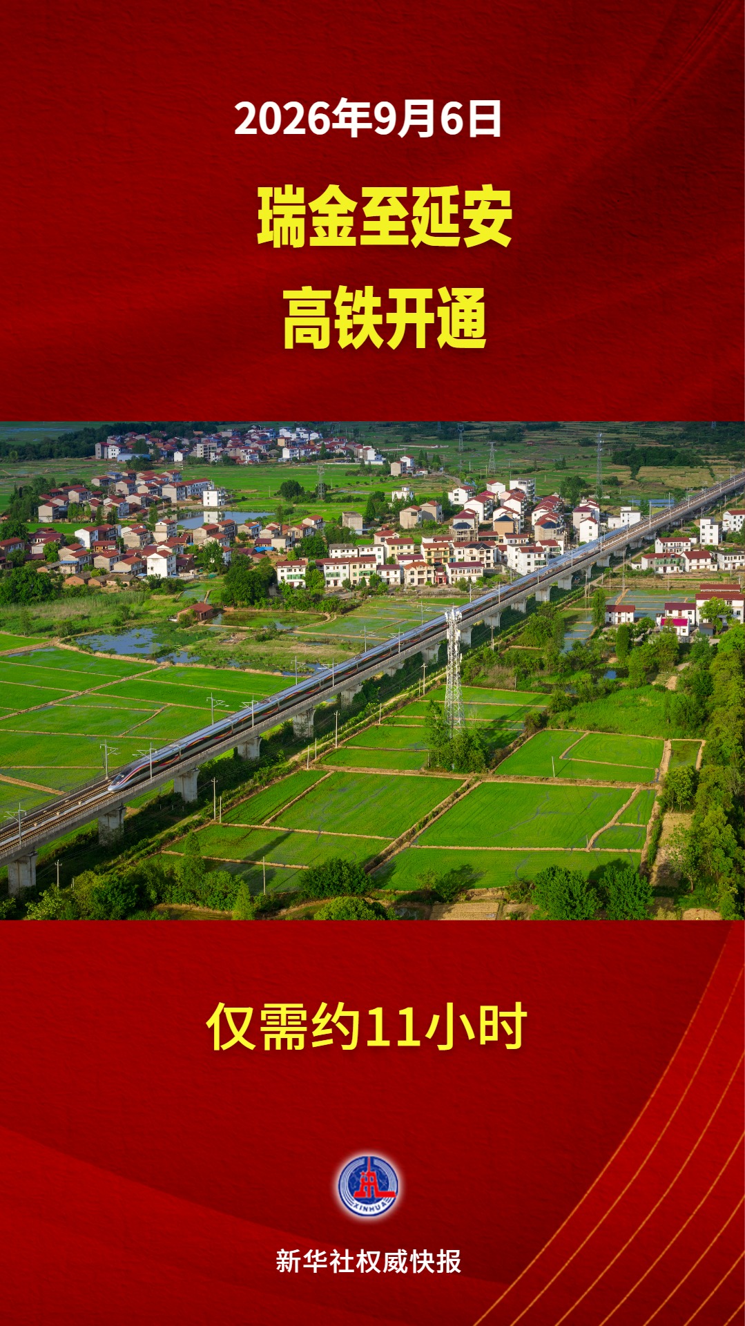 瑞金至延安，长征出发地到落脚点高铁直达