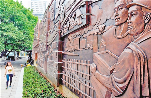 工业文化雕塑再添新景